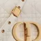Сумка Dior Caro, модель большого формата кремовый