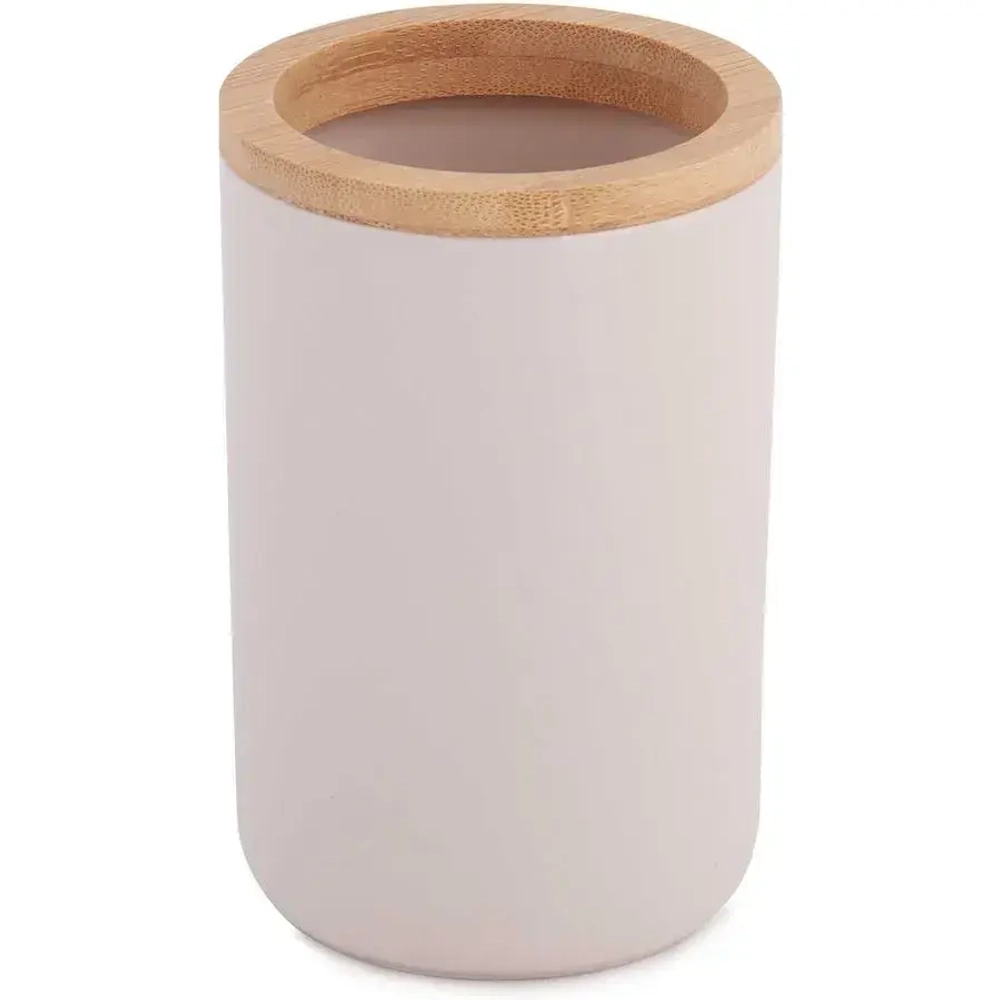 Стакан для зубных щеток Бамбук (бежевый) (комплект 18 шт)