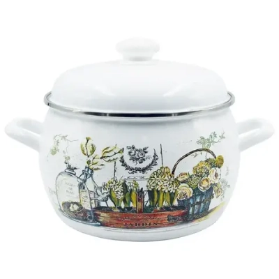 Кастрюля эмал 5,0л Винтаж