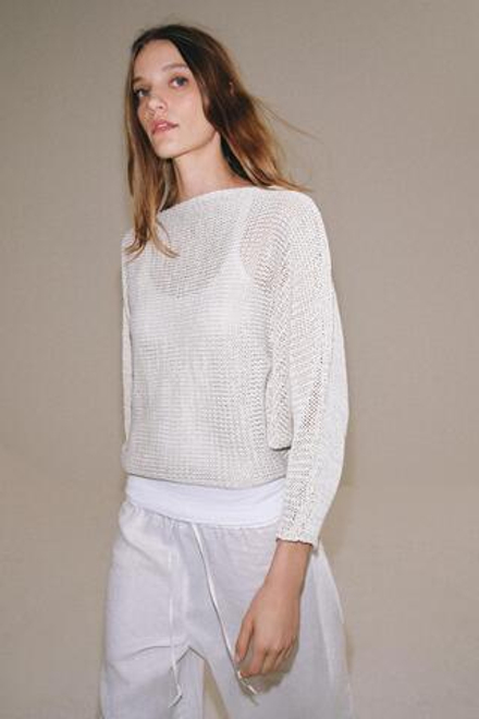 ZARA СВИТЕР С ШИРОКИМИ РУКАВАМИ, ПЕСОЧНЫЙ МЕЛАНЖ