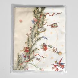 СКАТЕРТЬ КРУГЛАЯ "ЩЕЛКУНЧИК" ,190СМ ,БЕЖЕВЫЙ , 100%ХЛОПОК , ТВИЛ