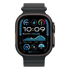 Apple Watch Ultra 2 GPS + Cellular, 49mm, черный титан, ремешок Ocean черного цвета