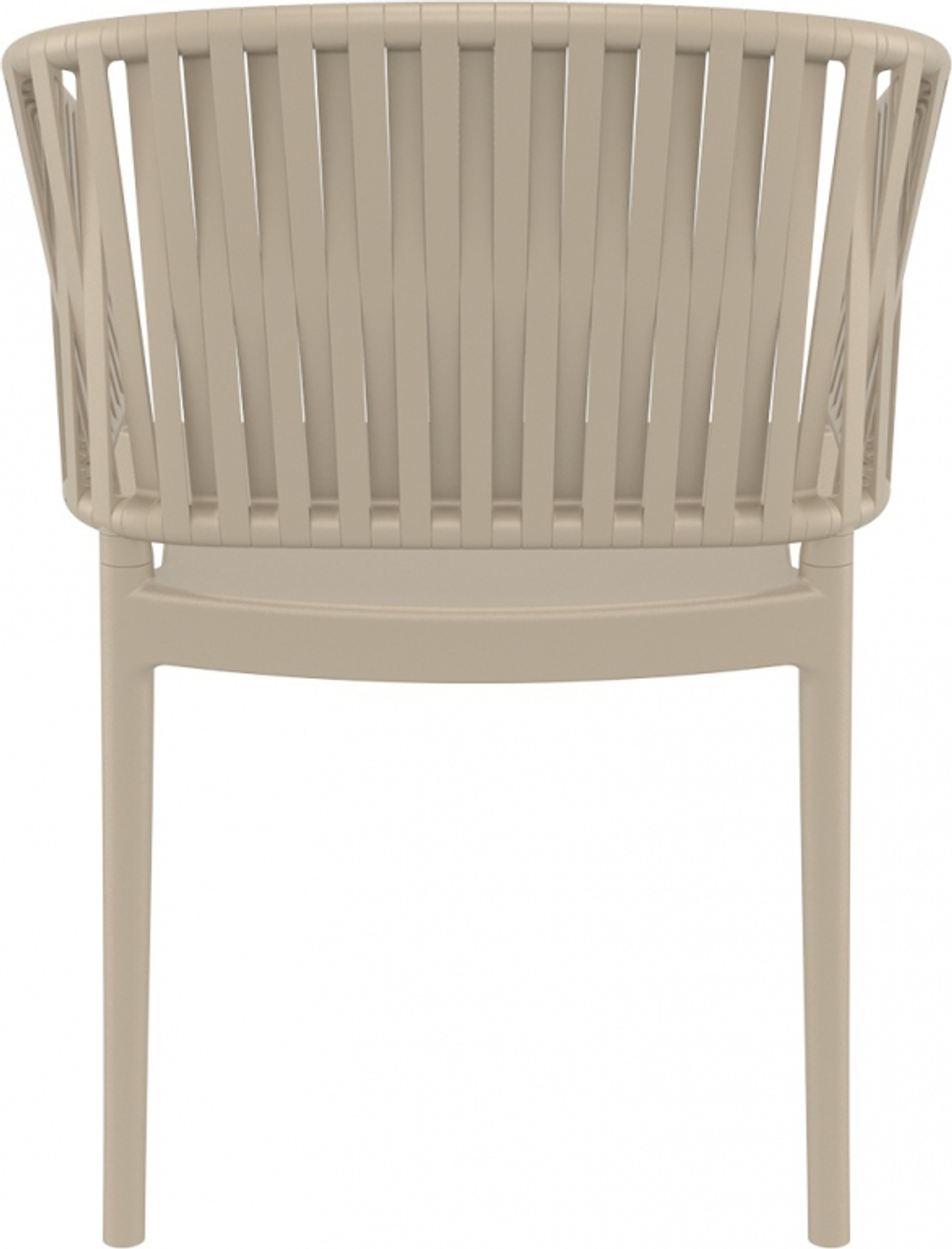 Кресло пластиковое с подушкой Siesta Contract Portofino, бежевый, бежевый