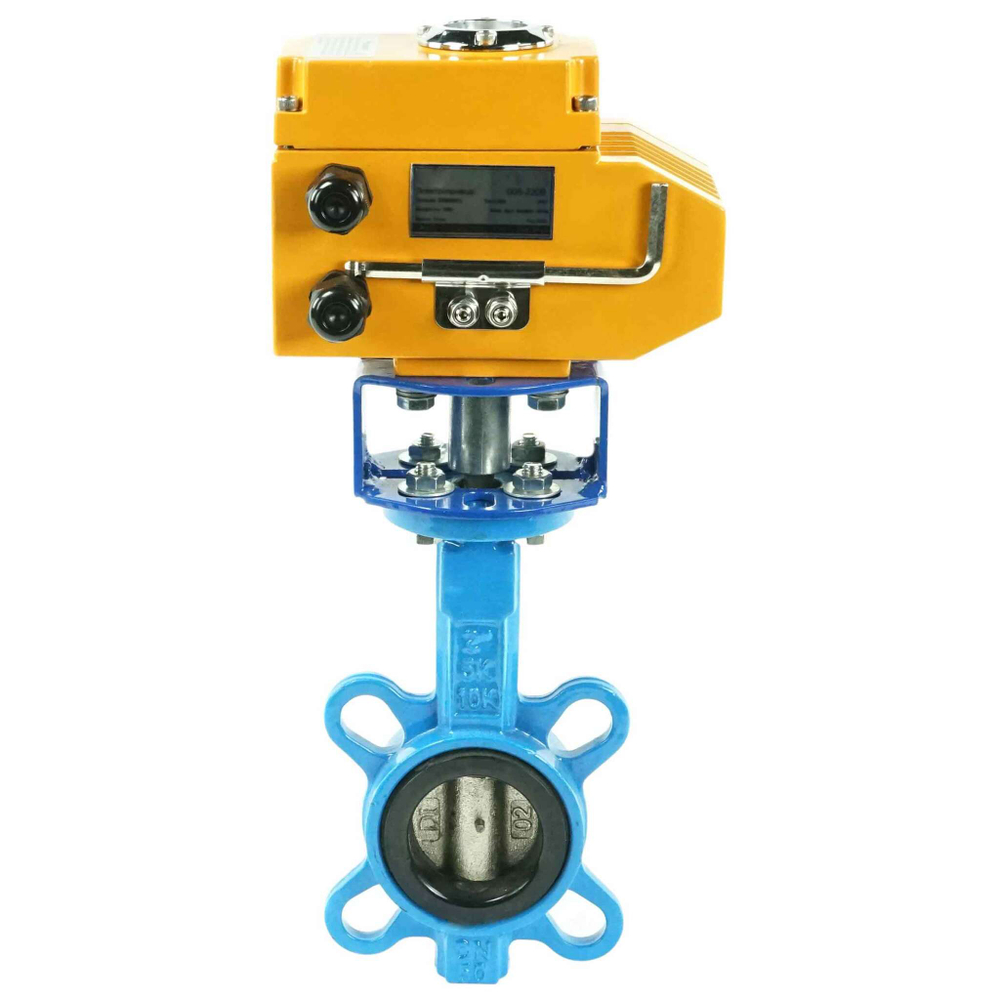 Water Butterfly Valve Elephant bv16-g50-g40-elephant-110/220, body material - cast iron GGG50, disk material - cast iron GGG40, seal - EPDM, electric actuator operated