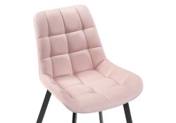 Стул на металлокаркасе Челси розовый / черный