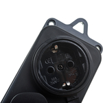 Розетка переносная 3-местная c/з STEKKER, RST16-23-44, штепсельная 250В, 16А, IP44, черный 32739