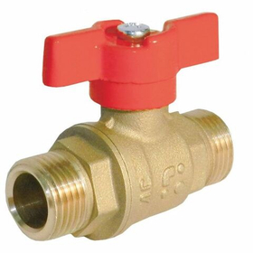 Кран шаровой 11Б27П1 Ду15-25 нр/нр, бабочка, для воды, БАЗ