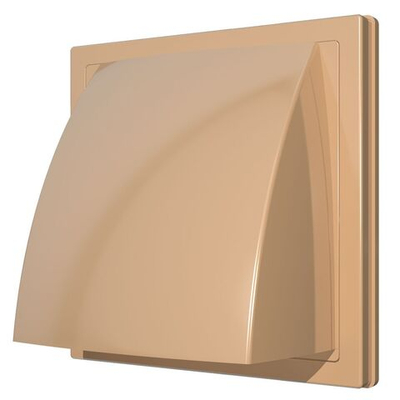 Выход вентиляционный пластик, d100 мм, с обратным клапаном, беж, Эра, 1515К10ФВ