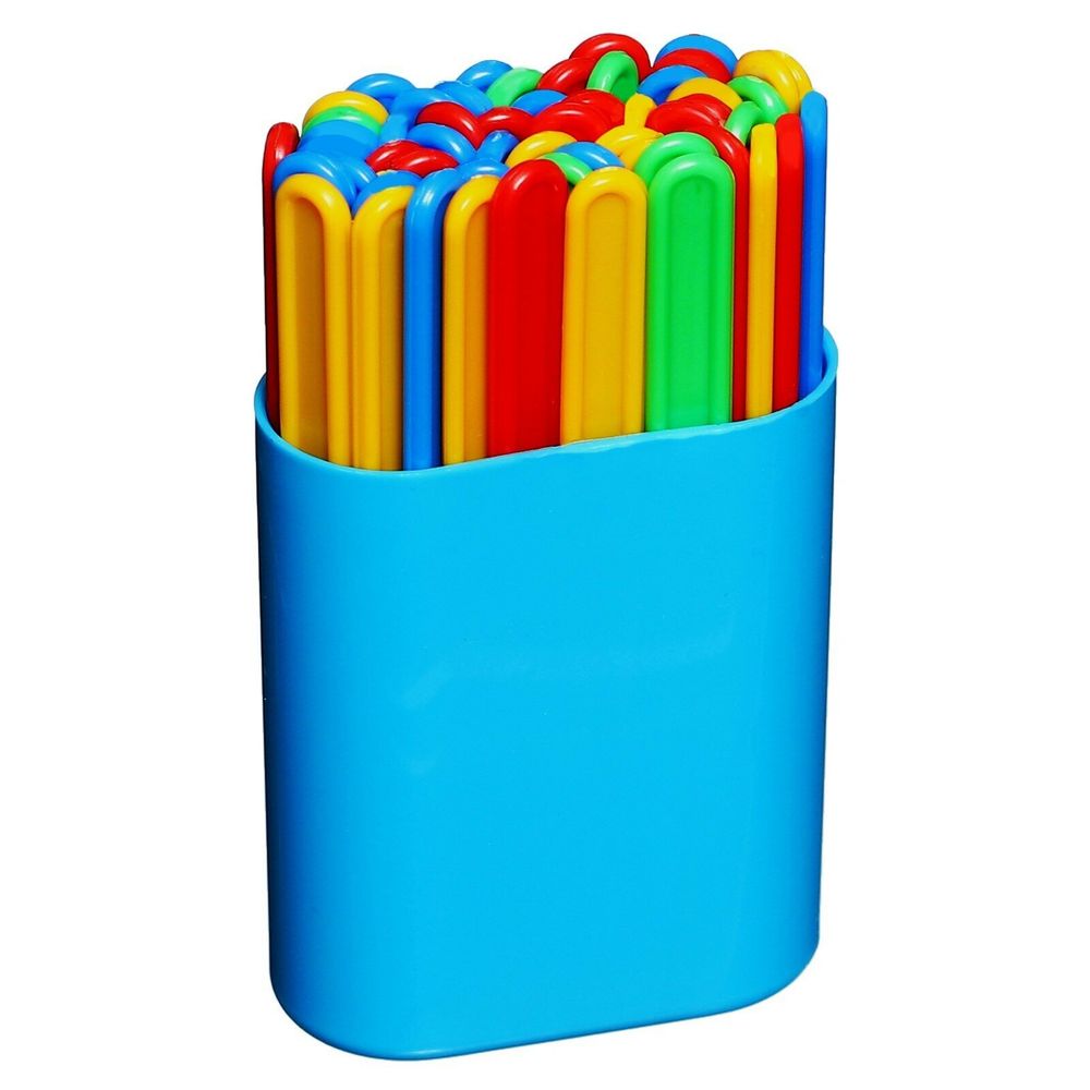 Счетные палочки СТАММ (50 штук) многоцветные, в пластиковом пенале, СП04