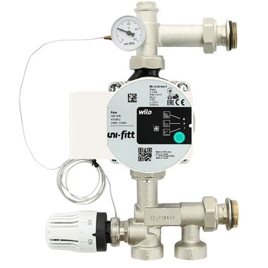 Насосно-смесительная группа Uni-Fitt Solomix MINI 1" НР с насосом Wilo PARA 15/6-130