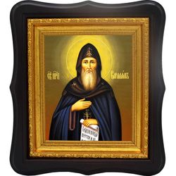 Варлаам Пинежский, Важский, Шенкурский, преподобный. Икона на холсте.