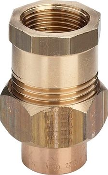 Viega американка бронзовая 15х1/2" ВР прямая с плоским уплотнением (94330G фитинги под пайку)