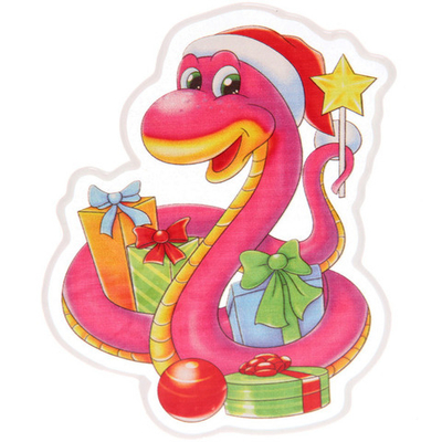 Наклейка на стекло «Змеиное чудо» 15*20 см