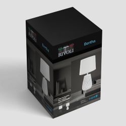 Настольная лампа Rivoli Bertha 7071-502 1 * Е14 40 Вт керамика белая | Rivoli