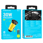 Автомобильное зарядное устройство для Lightning Borofone BZ26 PD30W QC3.0 (yellow)