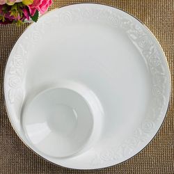 Lenardi 109-168 Менажница 29,5см БЕЛАЯ РОЗА в под.уп.(х8)Фарфор