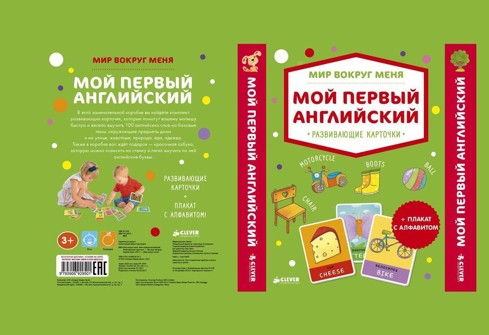Мир вокруг меня. Мой первый английский. Развивающие карточки