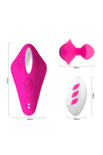Вибратор для пар A-Toys by TOYFA Cobrum, силикон, розовый, 9,6 см