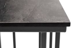 "Тулон" интерьерный стол из HPL квадратный 40х40, H60, цвет "серый гранит"