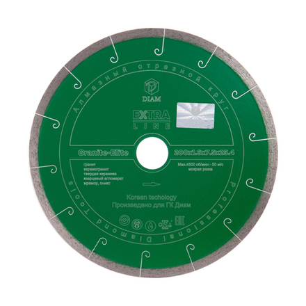 Алмазный отрезной круг DIAM GRANITE-ELITE 200 мм EXTRA LINE 000156