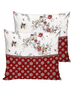 Наволочка комплект 2шт перкаль Сказка "Сочельник (кр)" 70x70 см на молнии
