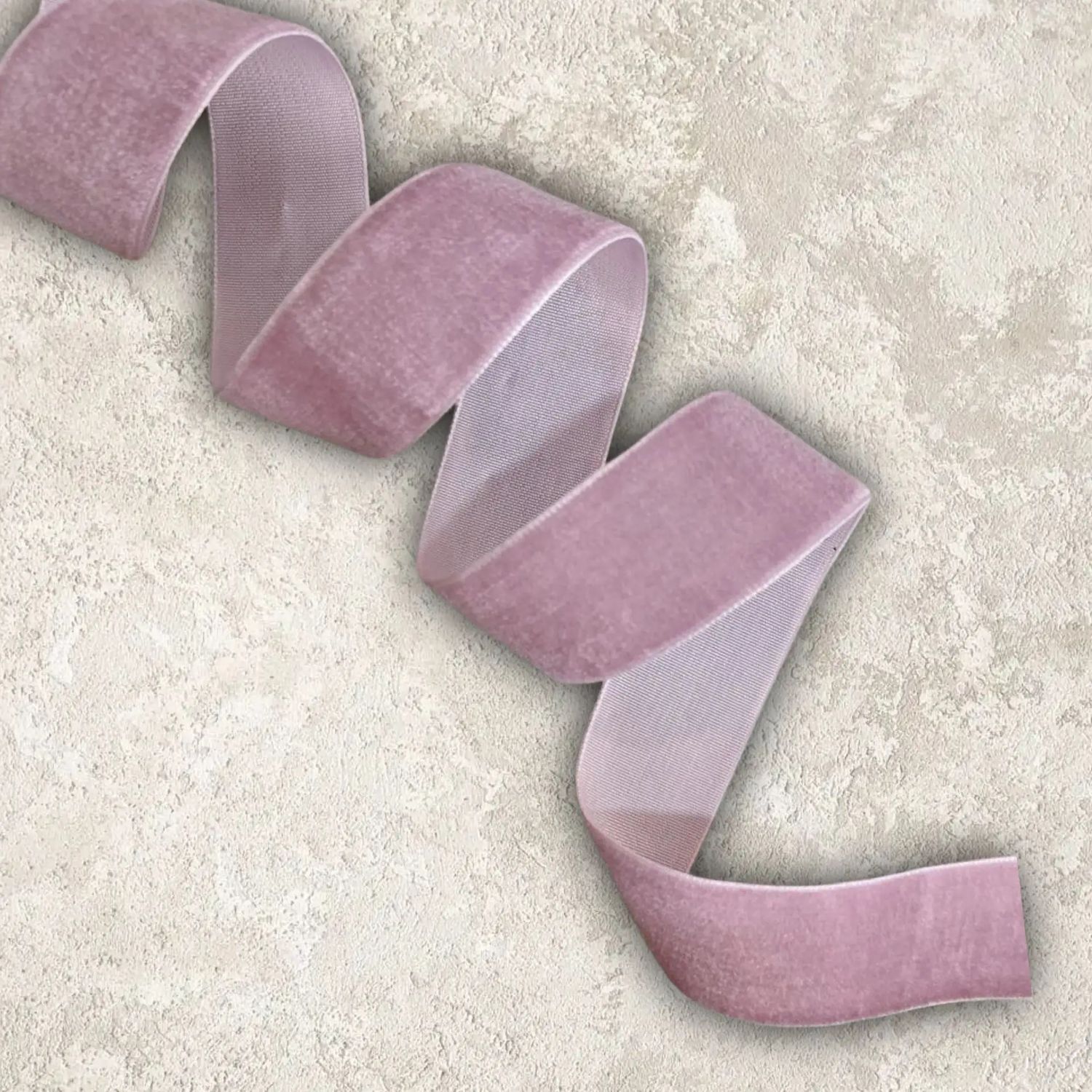 Лента бархатная 2,5 см морской пенка №222 (1метр)