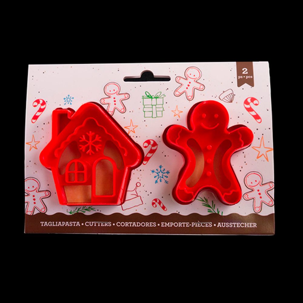 Вырубка для пряника с оттиском &quot;Домик, человечек&quot; 2 шт.
