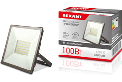 Светодиодный прожектор REXANT, 100 Вт 200–260В IP65 8000 лм 6500 K холодный свет 605-005