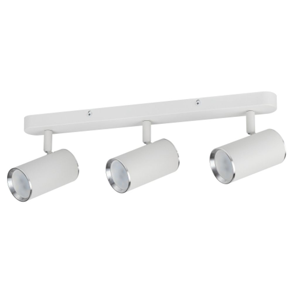 Светильник настенно-потолочный спот ЭРА OL35-3 WH MR16 GU10 IP20 белый хром