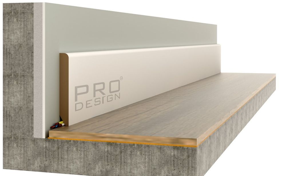 Плинтус под покраску Pro Design Nova матовая эмаль, 2800x12x90 мм