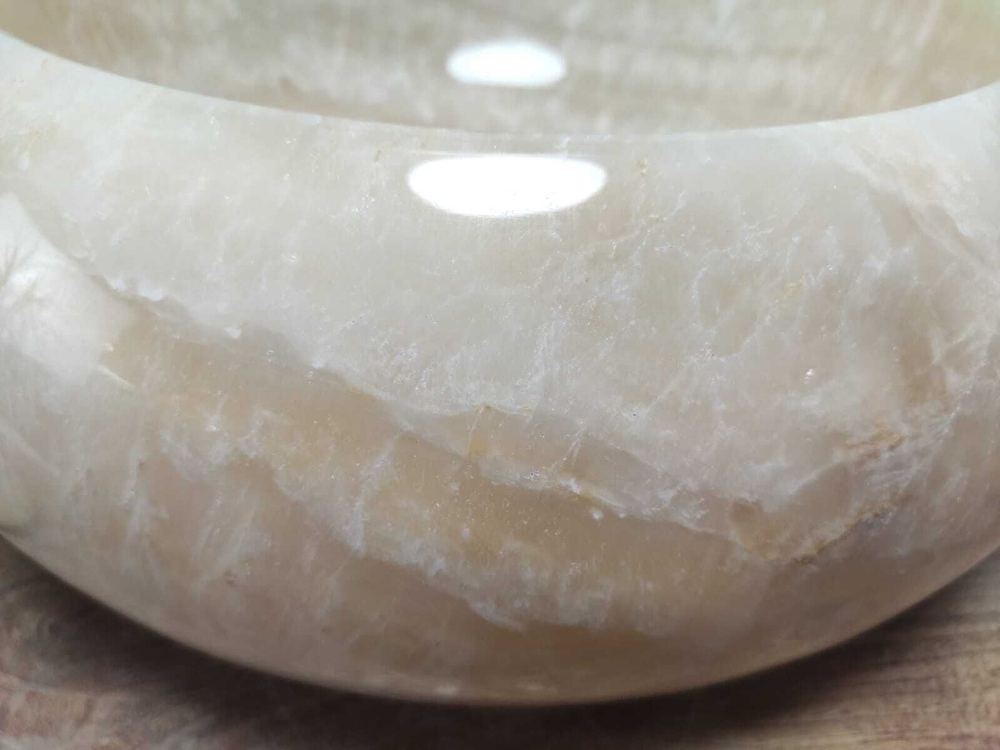 Каменная раковина из оникса Donut Yellow Small DO-01072 (40*40*15)