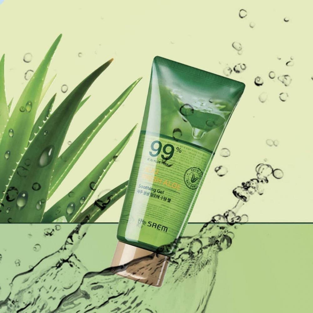 The Saem Jeju Fresh Aloe Soothing Gel 99% универсальный гель алоэ для лица и тела