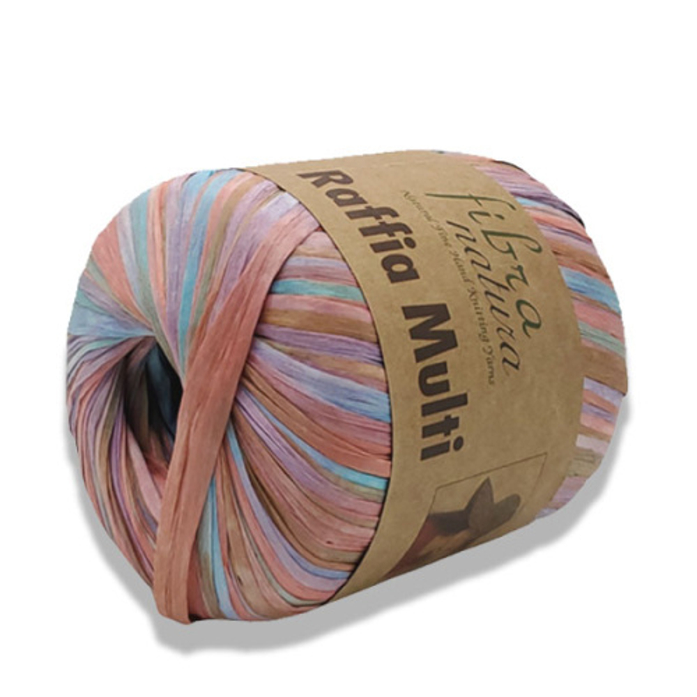 Пряжа Raffia Multi 35г, 90м, 100% целлюлоза (цена за 1шт)