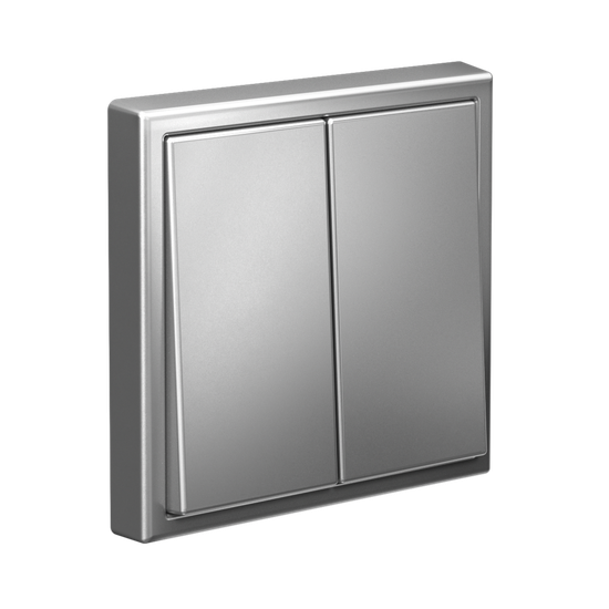 Выключатель кнопочный 2-кл. ArtGallery 10AX быстрозажим. клем. механизм сталь SE GAL000917S