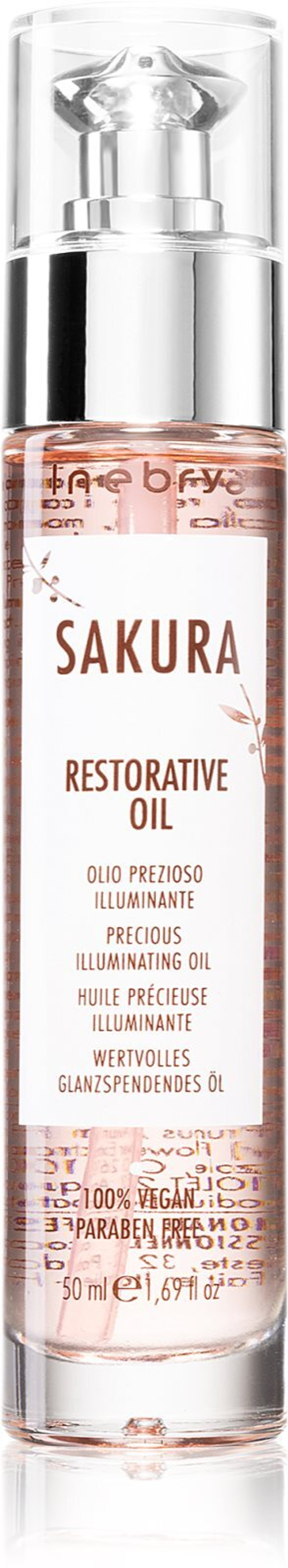 Inebrya Sakura - регенерирующее масло для блеска и смягчения волос /   50  ml  / GTIN 8008277260990
