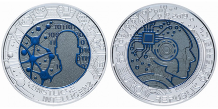 Австрия 25 евро, 2019 Искусственный интеллект UNC