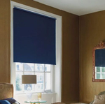 Рулонные шторы "Альфа цвет тёмно синий"