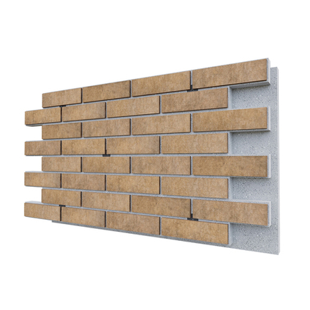 Негорючая термопанель ППС PRO Beryoza Ceramica Akita Бежевый 0,612 м², 1020x600 мм