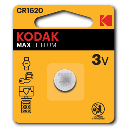 Батарейки Kodak CR1620-1BL MAX Lithium