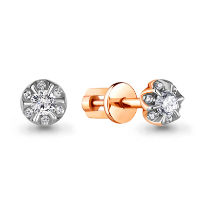 942375Ак Серьги из золота с бриллиантами