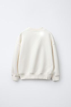 ZARA ТОЛСТОВКА С БАНТАМИ И ПАЙЕТКАМИ, ЭКРЮ