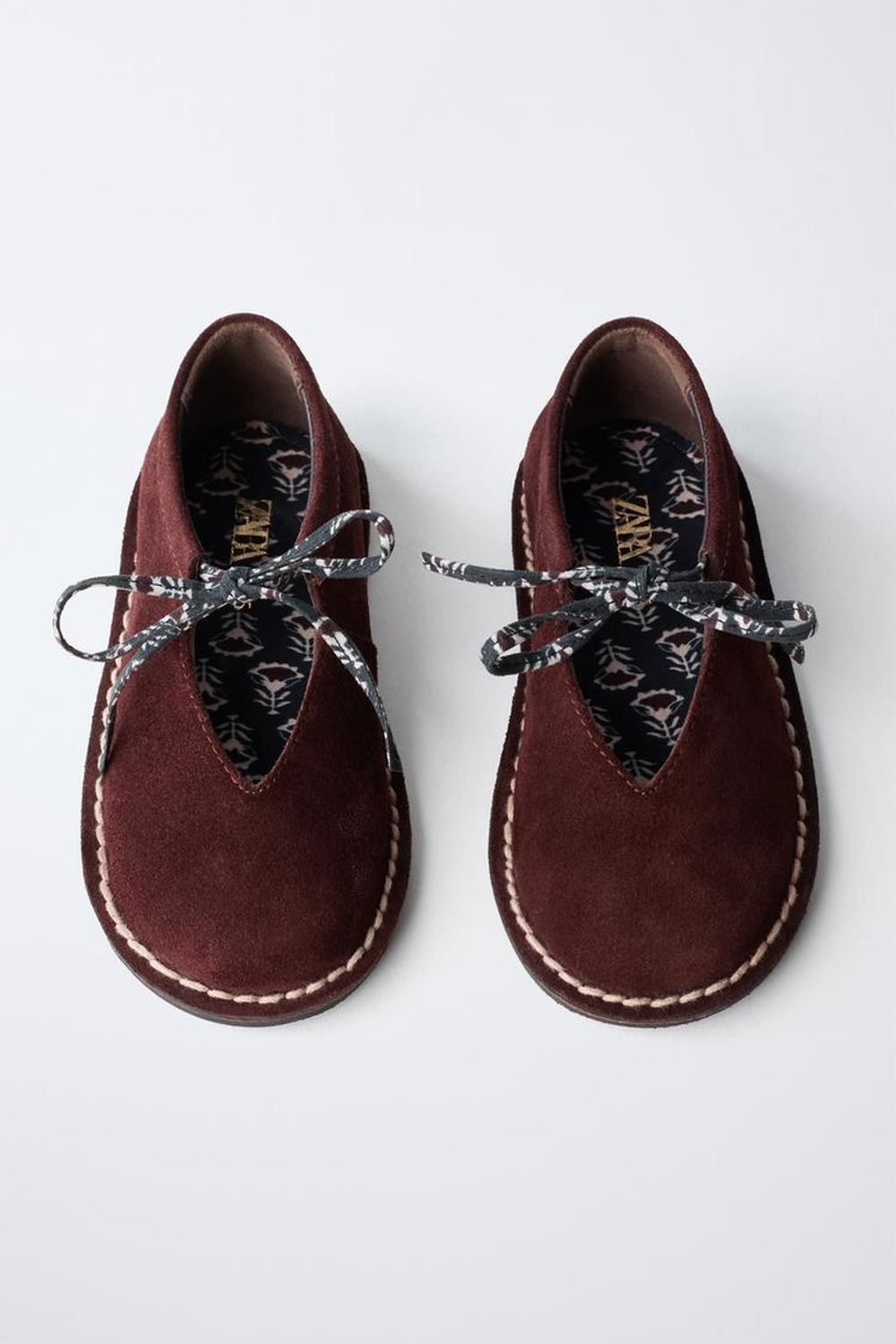 ZARA TIMELESS - КОЖАНЫЕ БАЛЕТКИ, БОРДОВО-КРАСНЫЙ