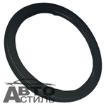 Оплетка на руль круглая Coolpart DIAMOND 50  (37*38) к/з черный/черный СТРАЗЫ A268BL-BL