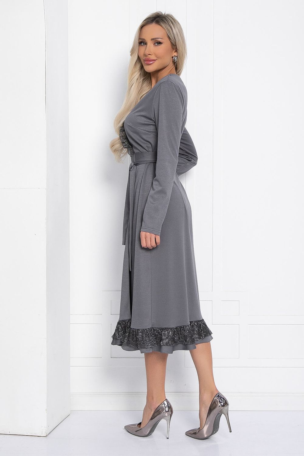 Платье Арфа (серое) П12289-10 LT Collection