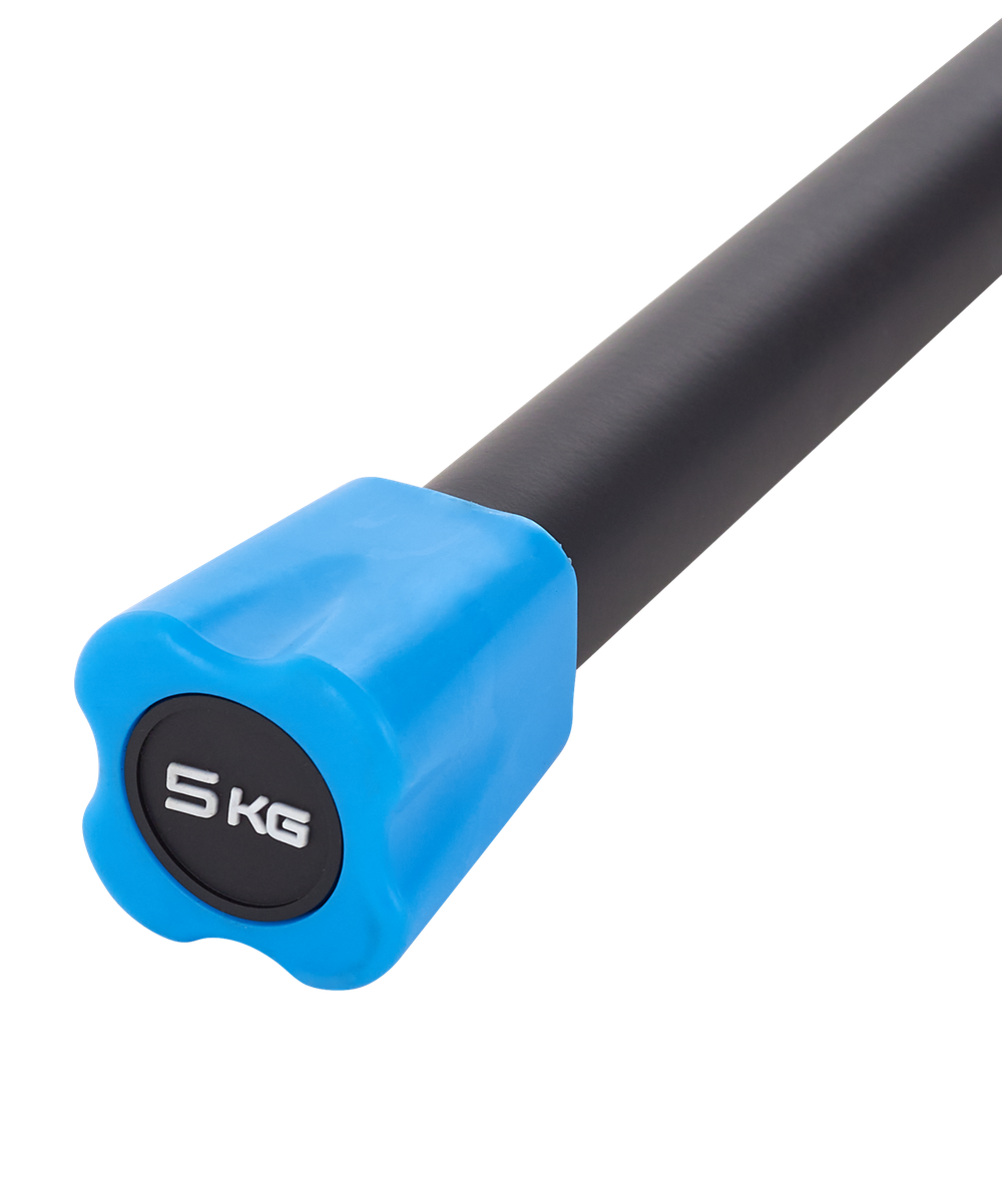 Бодибар BB-301 5 кг, неопреновый, черный/синий