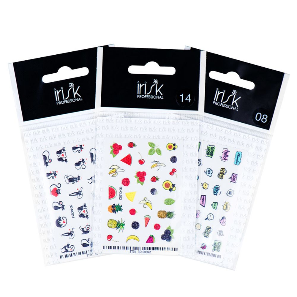 Irisk 3D Стикер на клеевой основе S3DA015-