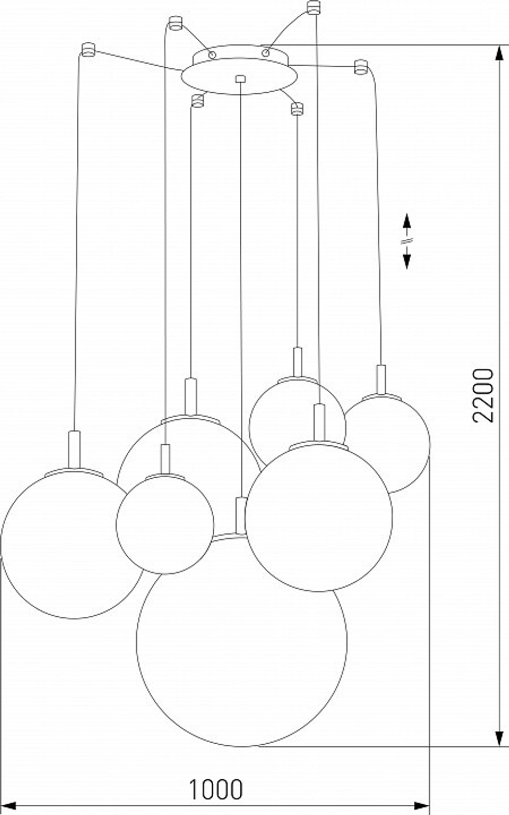 Подвесная люстра TK Lighting Cadix 4608 Cadix Gold