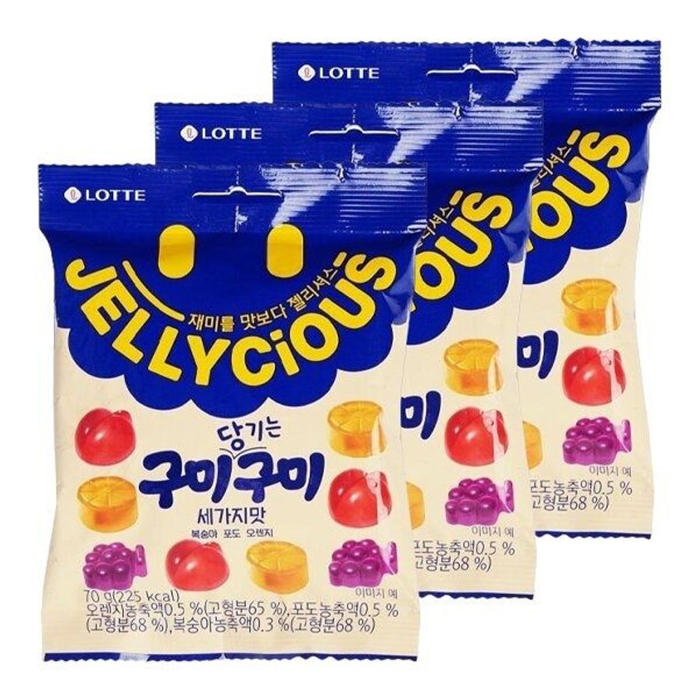 JELLYCIOUS Мармелад жевательный три вкуса,скидка