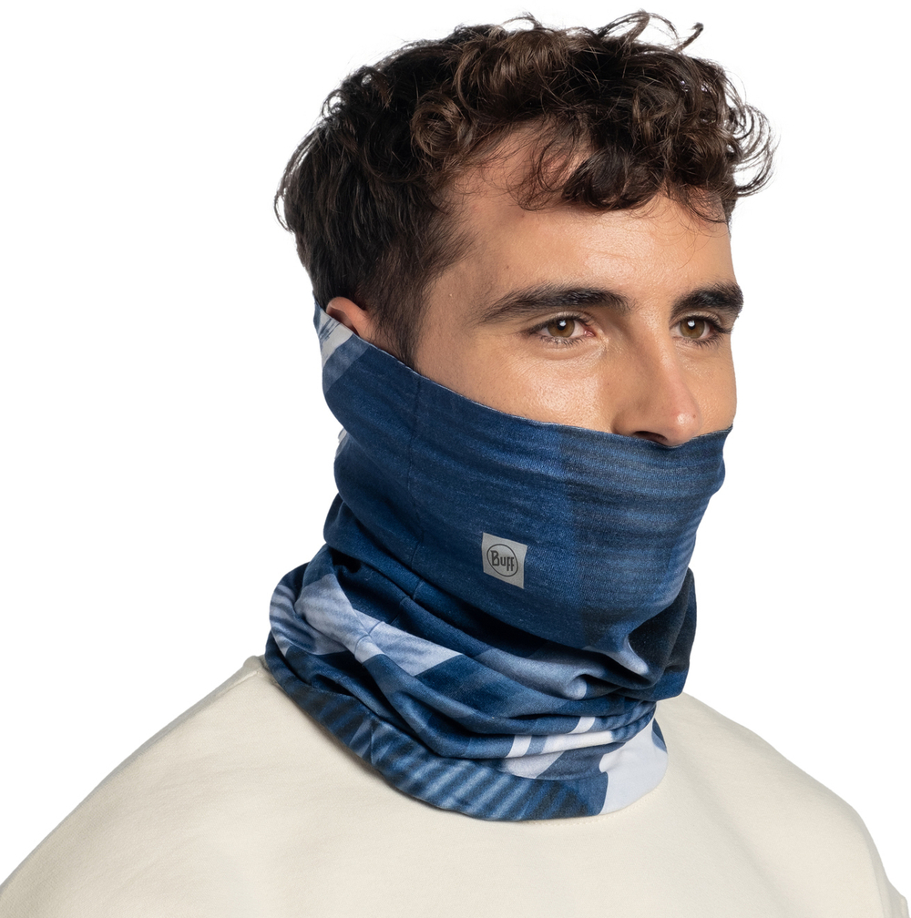 Тонкая зимняя бандана-труба Buff Thermonet Swaco Blue