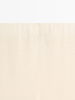 Massimo Dutti Широкие струящиеся брюки, ванильный